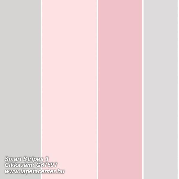 Csíkos,pink-rózsaszín,szürke,illesztés mentes,súrolható,vlies tapéta 